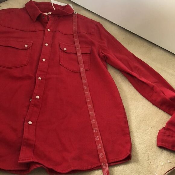 NWT BA&SH Bridget Shirt Red Size 3 (US10) - Picture 5 of 14